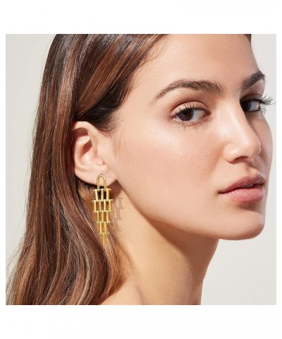 Gold Dangle Earrings Statement Earrings Gloden Trendy Fashion Jewelry For Women Gifts Geometric Chain $8.84 Earrings