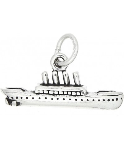 Sterling Silver Oxidized Three Dimensional Titanic Ship Charm $10.23 Bracelets