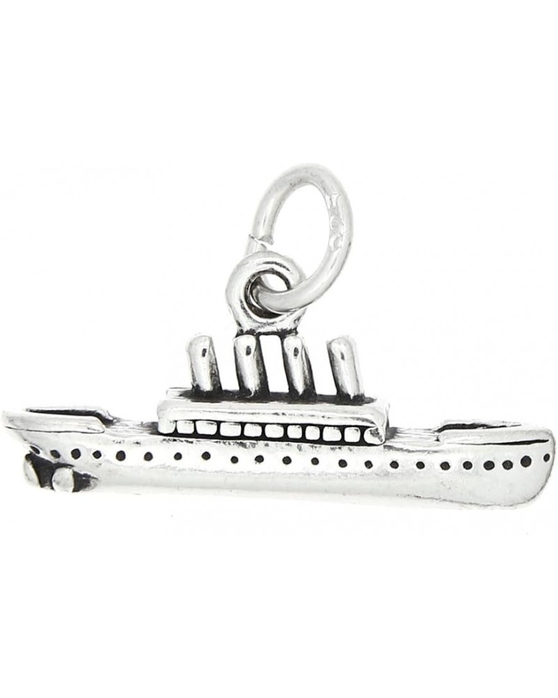 Sterling Silver Oxidized Three Dimensional Titanic Ship Charm $10.23 Bracelets