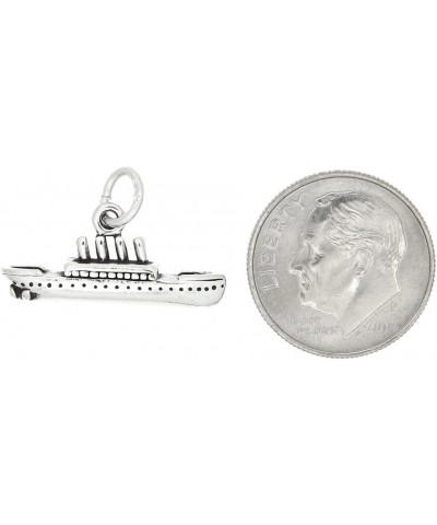 Sterling Silver Oxidized Three Dimensional Titanic Ship Charm $10.23 Bracelets