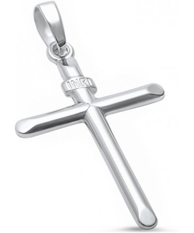 Solid Cross .925 Sterling Silver Pendant 1.5" Colors Available Sterling Silver $9.89 Pendants