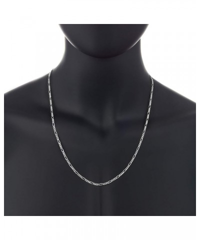 3mm Solid .925 Sterling Silver Flat Figaro Chain Necklace 20.0 Inches $23.00 Necklaces