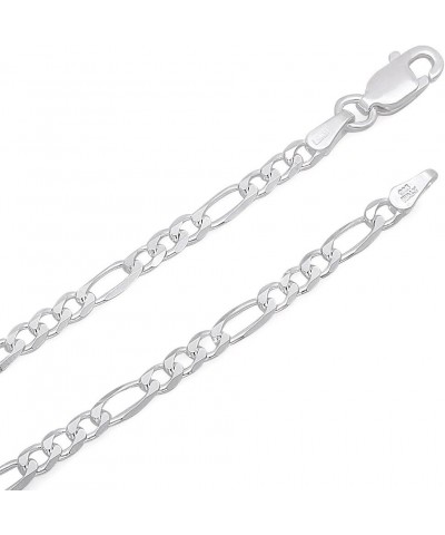 3mm Solid .925 Sterling Silver Flat Figaro Chain Necklace 20.0 Inches $23.00 Necklaces