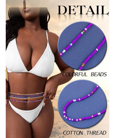 50inch Plus Size African Waist Beads Belly Chain Non-Stretching Tie-on Bead Jewelry Accessories for Women and Girls 6 $7.14 B...