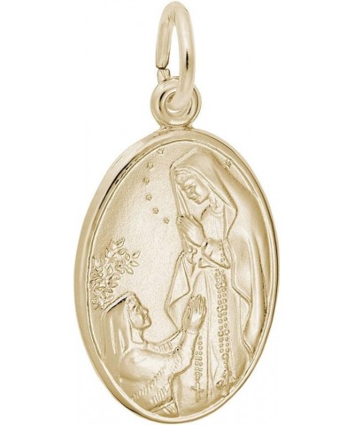 Rembrandt Our Lady of Lourdes Oval Charm Gold-Plated Sterling Silver $22.41 Bracelets