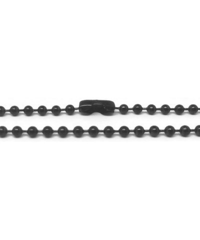 Black Stainless Steel Bead Chain Necklace 2.4mm Mens Womens Waterproof with Barrel Clasp 22 Inches $8.69 Necklaces