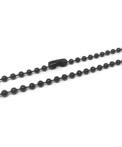 Black Stainless Steel Bead Chain Necklace 2.4mm Mens Womens Waterproof with Barrel Clasp 22 Inches $8.69 Necklaces