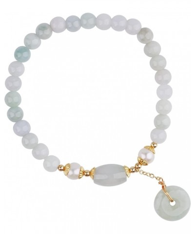 Healing Crystal Bracelet Gold Wealthy Lucky Pearl Feng Shui Jade Bracelet for Women Jade+LuckyCoin $8.61 Bracelets