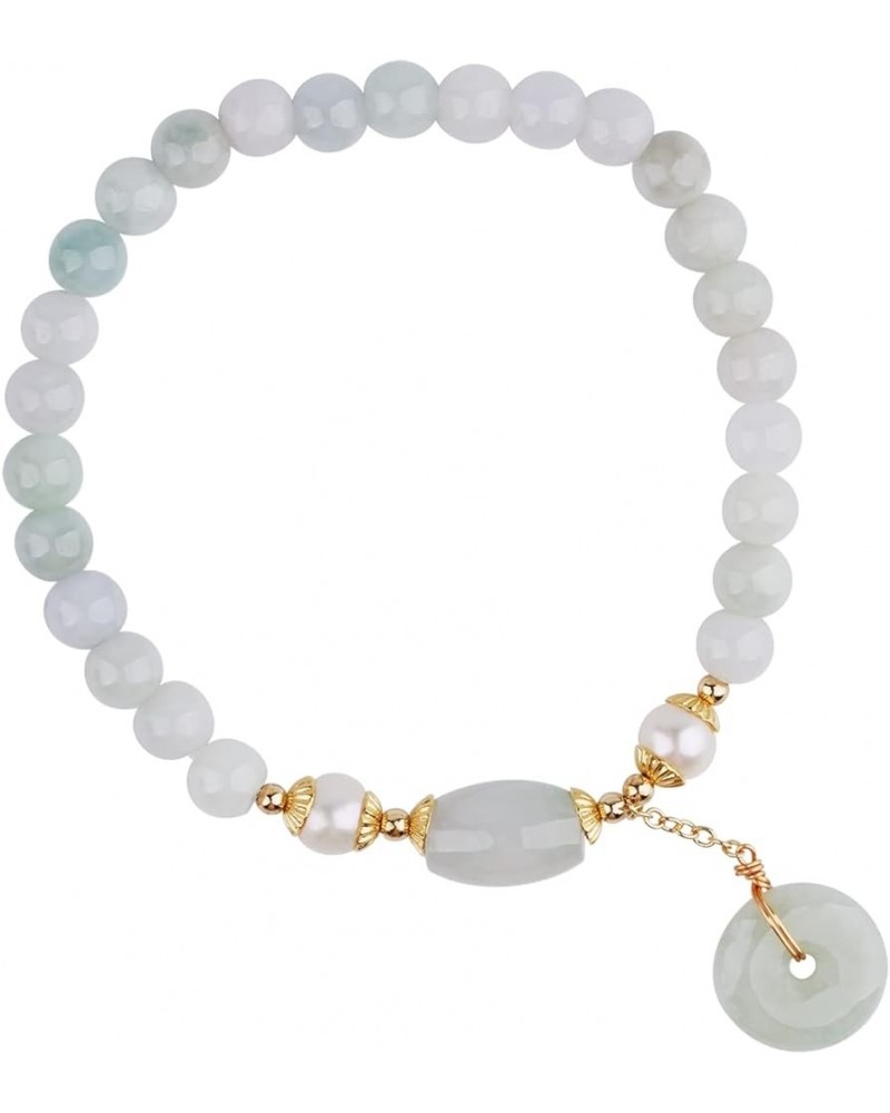 Healing Crystal Bracelet Gold Wealthy Lucky Pearl Feng Shui Jade Bracelet for Women Jade+LuckyCoin $8.61 Bracelets