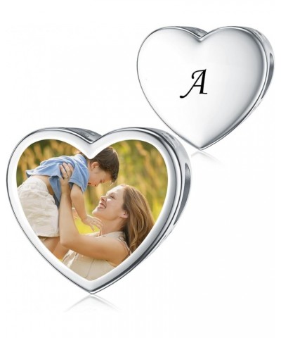 Personalized Photo Charm for Bracelet, Customize Picture Charm Hold 2 Pictures Sterling Silver Gift for Women Girls G-Heart P...