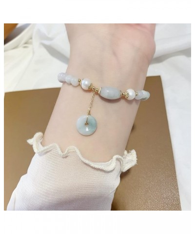 Healing Crystal Bracelet Gold Wealthy Lucky Pearl Feng Shui Jade Bracelet for Women Jade+LuckyCoin $8.61 Bracelets