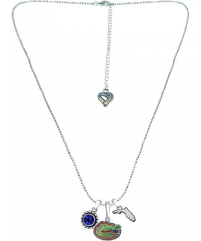 Florida Gators Home Sweet Home Silver Crystal Necklace Jewelry Gift UF $13.47 Necklaces