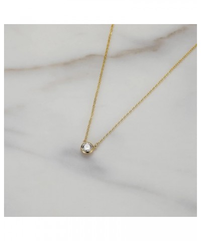 Diamond Necklaces for Women, Dainty Gold Necklace 14k Gold Plated Long Lariat Necklace Simple Gold CZ Diamond Choker Necklace...