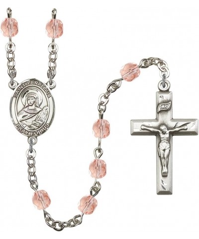 October Birth Month Prayer Bead Rosary with Patron Saint Centerpiece, 19 Inch Saint Perpetua $58.84 Necklaces