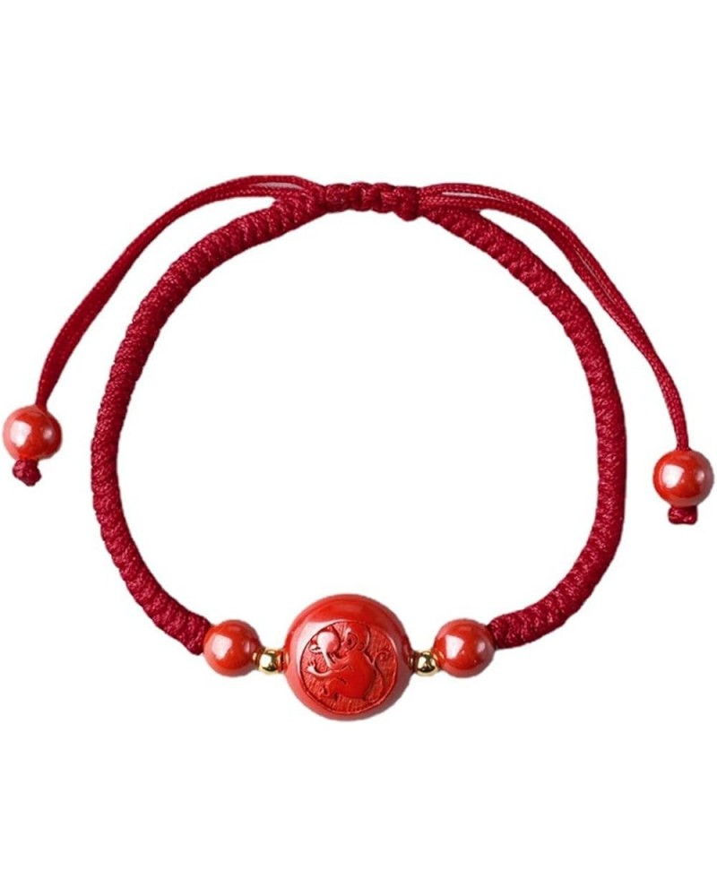 Red String Feng Shui Bracelet Chinese 12 Zodiac Bracelet Cinnabar Bracelet Tai Sui Amulet, Adjustable monkey $9.65 Bracelets