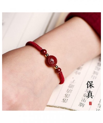 Red String Feng Shui Bracelet Chinese 12 Zodiac Bracelet Cinnabar Bracelet Tai Sui Amulet, Adjustable monkey $9.65 Bracelets