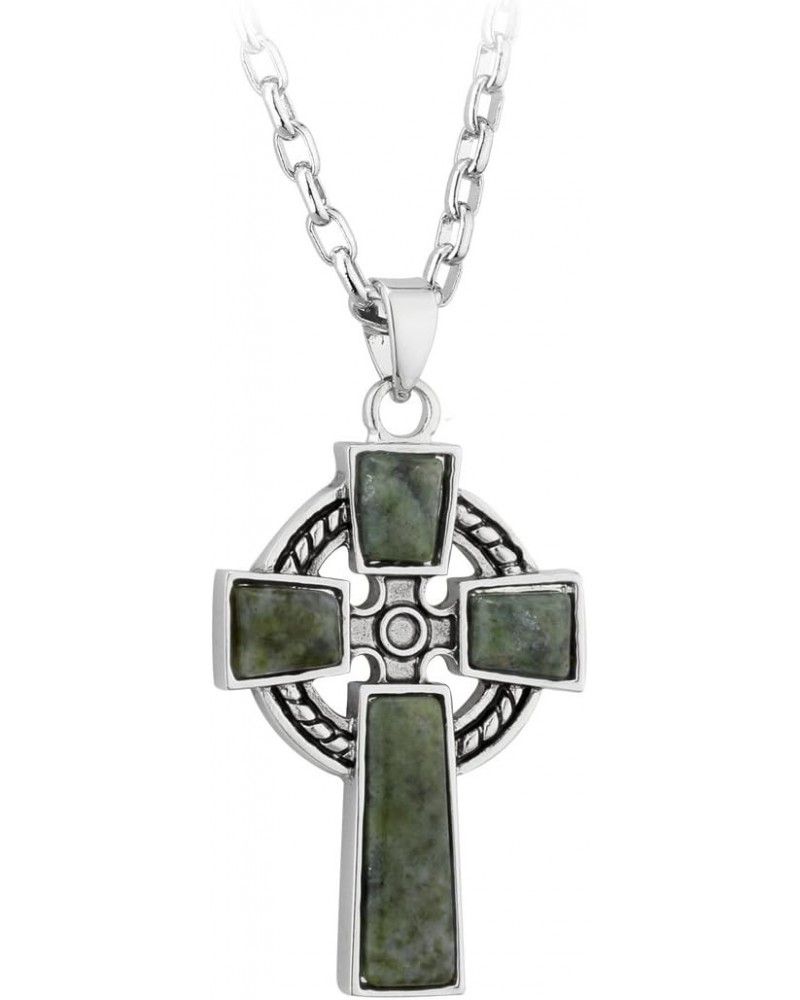 Irish Jewelry - Connemara Marble Cross Pendant $28.89 Necklaces