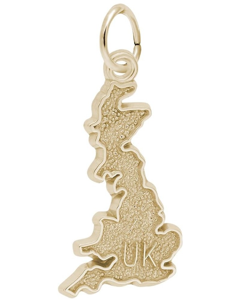 Uk Charm, Charms for Bracelets and Necklaces yellow gold plated silver $14.18 Bracelets