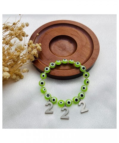 Evil Eye Bracelet 111 222 333 444 555 666 777 888 999 Angel Number Charm Bracelet Ojo Beaded Protection Bracelet for Women Gi...