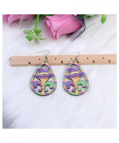 Mardi Gras Earrings for Women Mardi Gras Colorful Acrylic Drop Earrings Carnival Theme Beads Crocodile Lobster Star Balloon D...