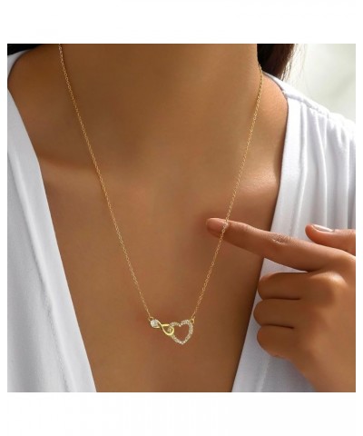 Infinity Heart Necklace for Women Heart Pendant Necklace Infinity Necklace Anniversary Birthday Jewelry Gifts for Wife Girlfr...