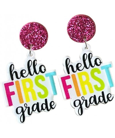 Colored Letter Returning Earrings Cute Student Day One Earrings as a thank-you gift for ladies and teachers Acrylic 1st Grade...