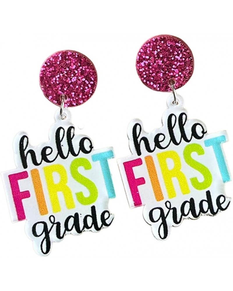 Colored Letter Returning Earrings Cute Student Day One Earrings as a thank-you gift for ladies and teachers Acrylic 1st Grade...