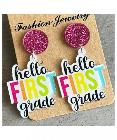 Colored Letter Returning Earrings Cute Student Day One Earrings as a thank-you gift for ladies and teachers Acrylic 1st Grade...