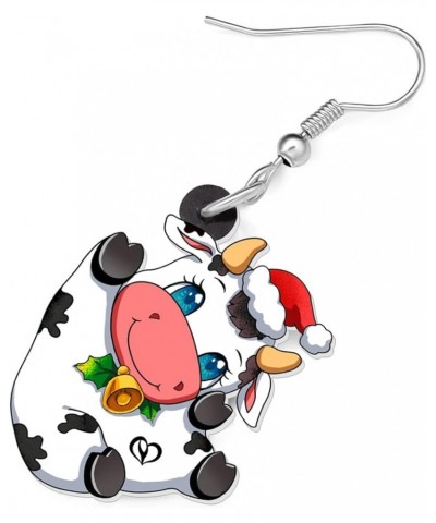 Acrylic Anime Dairy Cattle Cow Earrings Drop Dangle Farm Animal Jewelry For Women Girl Gift Charm Rainbow $6.47 Earrings