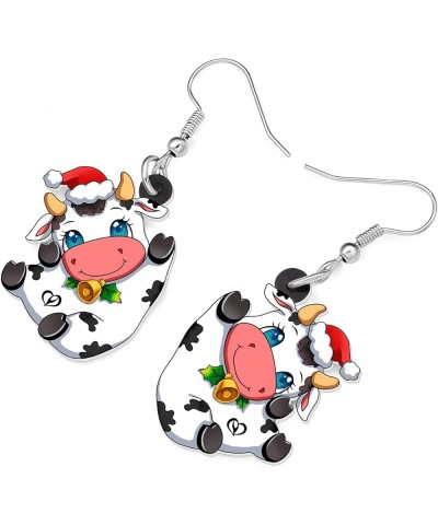 Acrylic Anime Dairy Cattle Cow Earrings Drop Dangle Farm Animal Jewelry For Women Girl Gift Charm Rainbow $6.47 Earrings