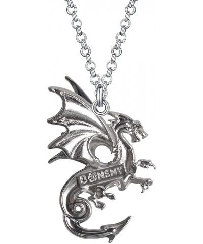 Enamel Alloy Fantasy Dragon Necklace Dinosaur Pendant Novelty Jewelry for Women Girls Festival Charms Gifts Emerald $10.43 Ne...