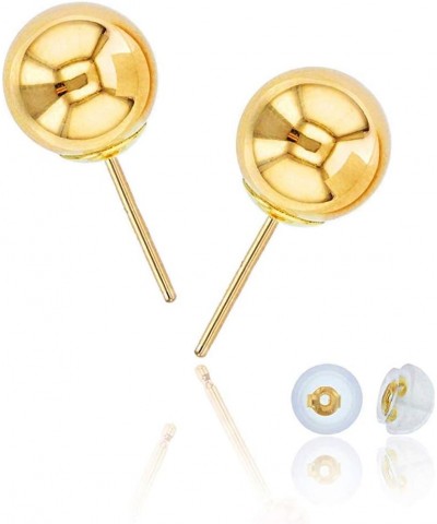 14k Yellow, White and Rose Gold Ball Stud Earrings for Women Yellow Gold 57 Inches $27.52 Earrings