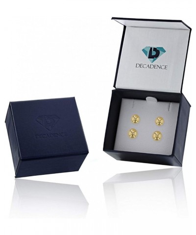 14k Yellow, White and Rose Gold Ball Stud Earrings for Women Yellow Gold 57 Inches $27.52 Earrings