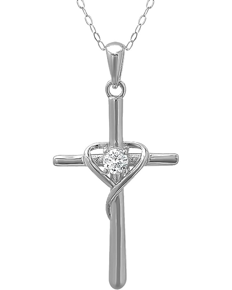 925 Sterling Silver Necklace | 14k Gold Cross Necklaces for Women | Silver Jewelry Crucifix Necklace Women | Dainty Gold Neck...