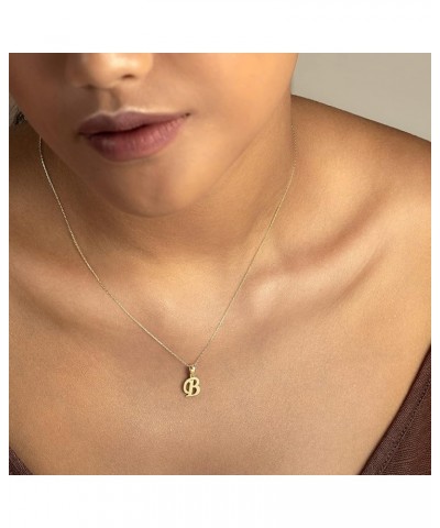 14K Solid Gold Custom Script Initial Necklace | 14 Gold Letter Pendant Necklace for Women, A-Z, All Letters, 18 D $70.98 Neck...