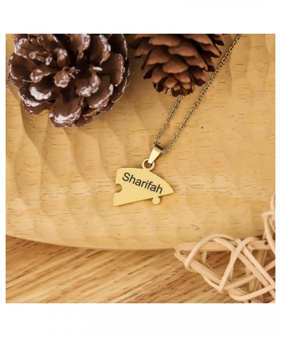 Custom Puzzle Piece Necklace Personalized Engraved 3-6 Name Stainless Steel Jigsaw Pendant Christmas Jewelry Gifts for Women ...