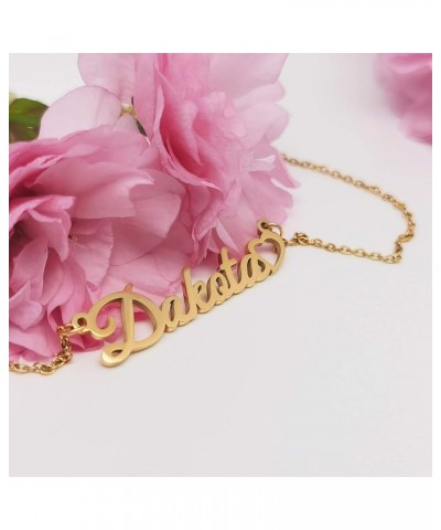 Love Heart Name Necklace Personalized Script Cursive Name Gold Jewelry Birthday Gift for Women Haley $10.61 Necklaces