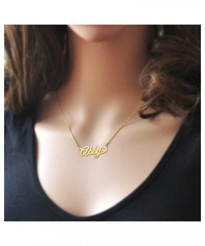 Love Heart Name Necklace Personalized Script Cursive Name Gold Jewelry Birthday Gift for Women Haley $10.61 Necklaces