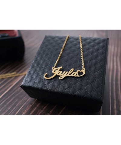 Love Heart Name Necklace Personalized Script Cursive Name Gold Jewelry Birthday Gift for Women Haley $10.61 Necklaces