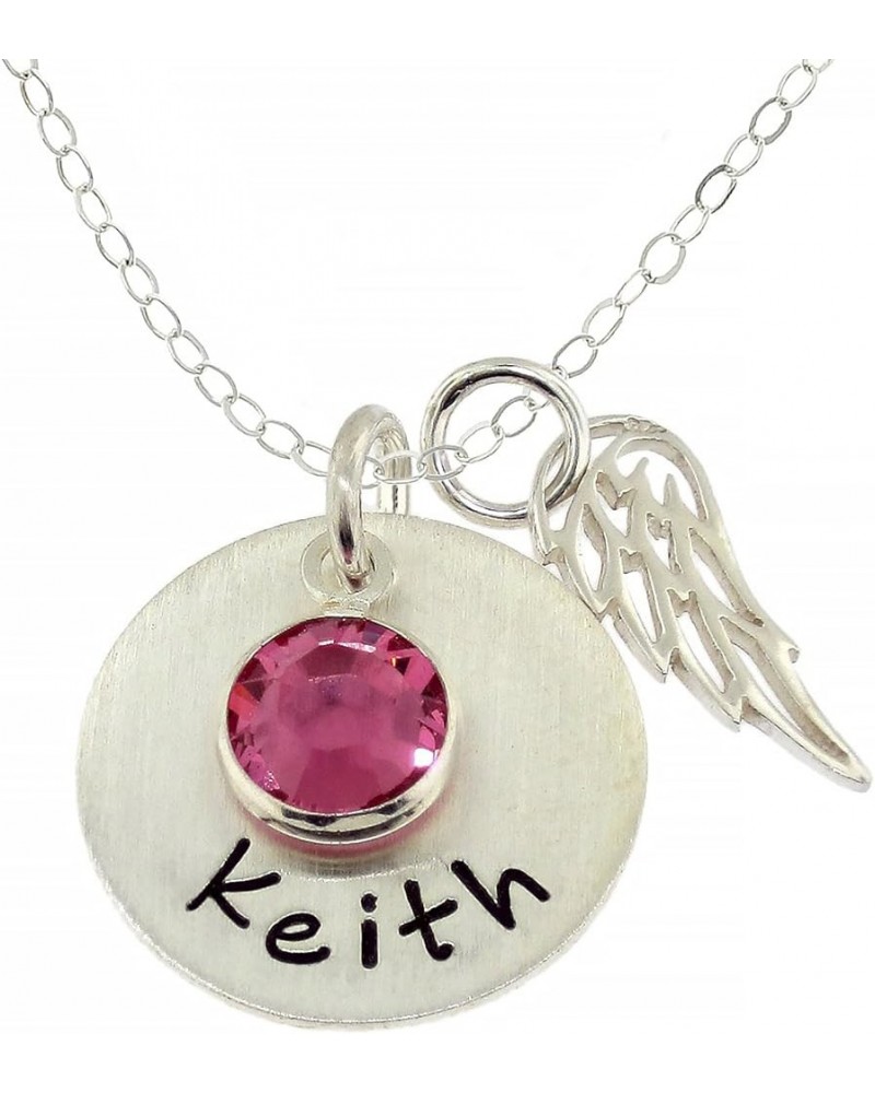 My Angel, My Love Personalized Necklace. Customize with the Name, Word or Date of Your Choice. Includes Swarovski Birthstone,...