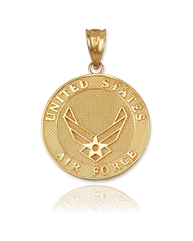 10K Yellow Gold US Air Force Medallion Pendant Necklace Pendant only $56.75 Necklaces