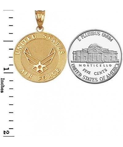 10K Yellow Gold US Air Force Medallion Pendant Necklace Pendant only $56.75 Necklaces