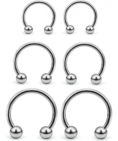 14G 16G G23 Titanium Septum Rings Nose Rings Hoop Horseshoe Rings Septum Piercing Jewelry Helix Daith Cartilage Tragus Earrin...