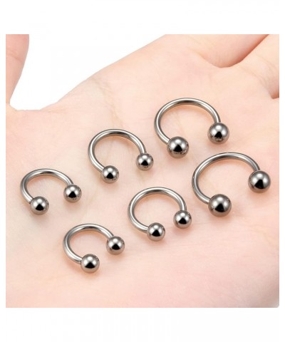 14G 16G G23 Titanium Septum Rings Nose Rings Hoop Horseshoe Rings Septum Piercing Jewelry Helix Daith Cartilage Tragus Earrin...