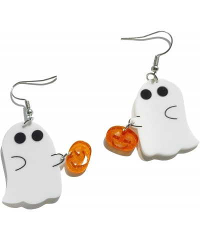 Cute Funny Kawaii Acrylic Big Rooster Chicken Bunny Birthday Cake Halloween Ghost Drop Dangle Earrings for Women Girls Hallow...