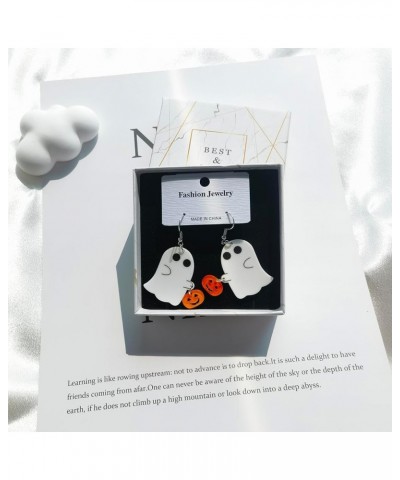 Cute Funny Kawaii Acrylic Big Rooster Chicken Bunny Birthday Cake Halloween Ghost Drop Dangle Earrings for Women Girls Hallow...