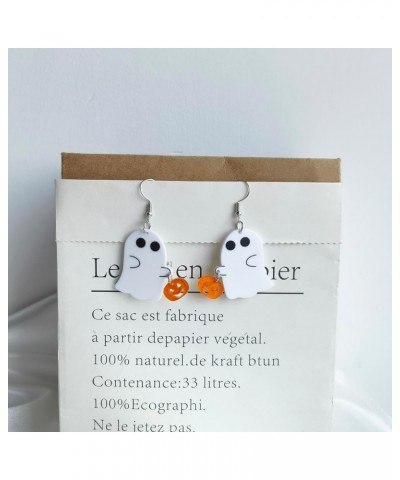 Cute Funny Kawaii Acrylic Big Rooster Chicken Bunny Birthday Cake Halloween Ghost Drop Dangle Earrings for Women Girls Hallow...