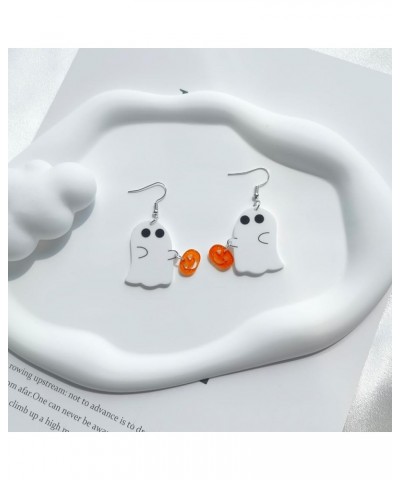 Cute Funny Kawaii Acrylic Big Rooster Chicken Bunny Birthday Cake Halloween Ghost Drop Dangle Earrings for Women Girls Hallow...