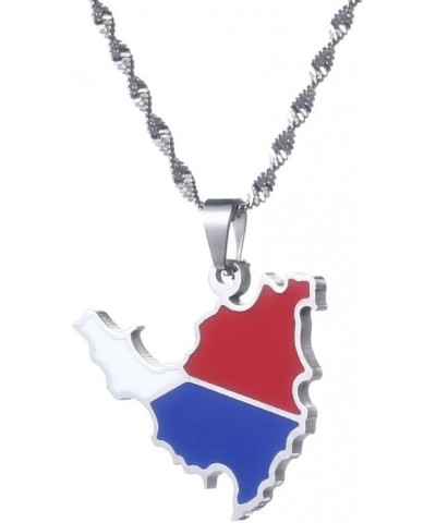 Sint Maarten Saint-Martin Island Map Pendant Necklace Saint Martin Netherlands Jewelry Silver $7.43 Necklaces