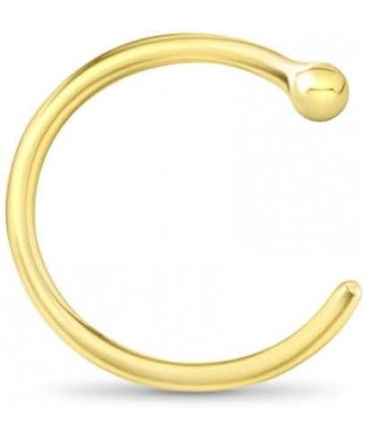 14k Yellow Gold Nose Hoops Open Nose Rings 1/4" 9/32" 5/16" 3/8" 22G 20G 18G 3/8" -22G $14.19 Body Jewelry